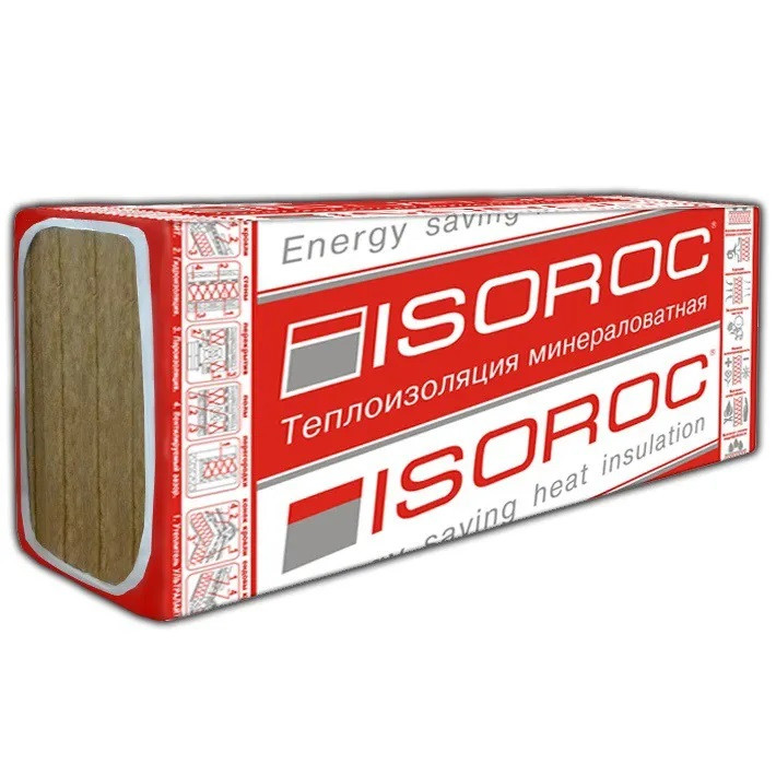 Утеплитель Изорок Изофас 1000х600х100 (1,2м2) (0,12м3) плот.140кг/м3