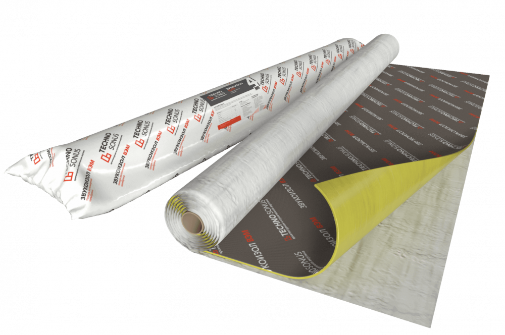 Звукоизол ВЭМ 4, (3 м²) на бесклеевой основе
