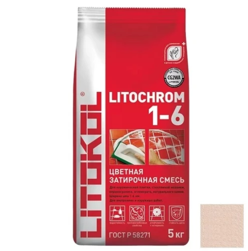 Затирка Litokol Litochrom 1-6 C.130 песочный (2 кг)