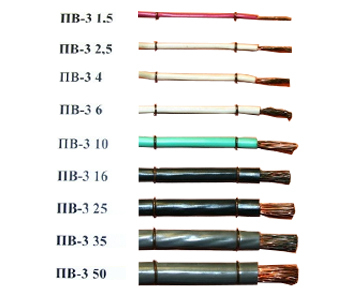 Провод ПВ-3 1.5 квадрата (мягкий) 1 м.