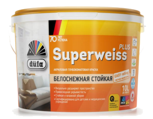 Dufa Superweiss RD04 Краска для стен и потолков акриловая глубокоматовая 2.5 л.