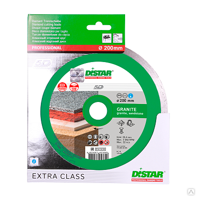 Диск алмазный Distar 1A1R Granite 200x1.6x10x25,4