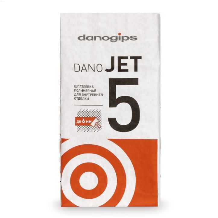 Шпаклевка Danogips Dano Jet5, 25кг полимерная выравнивающая
