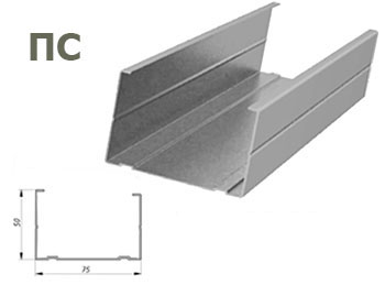 Профиль Эконом 75х50х4м 0,40мм стоечный